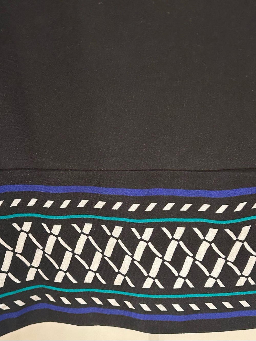 JM Collection Black Midi Dress with Blue, White & Teal Floral Print - Picture 5 of 8